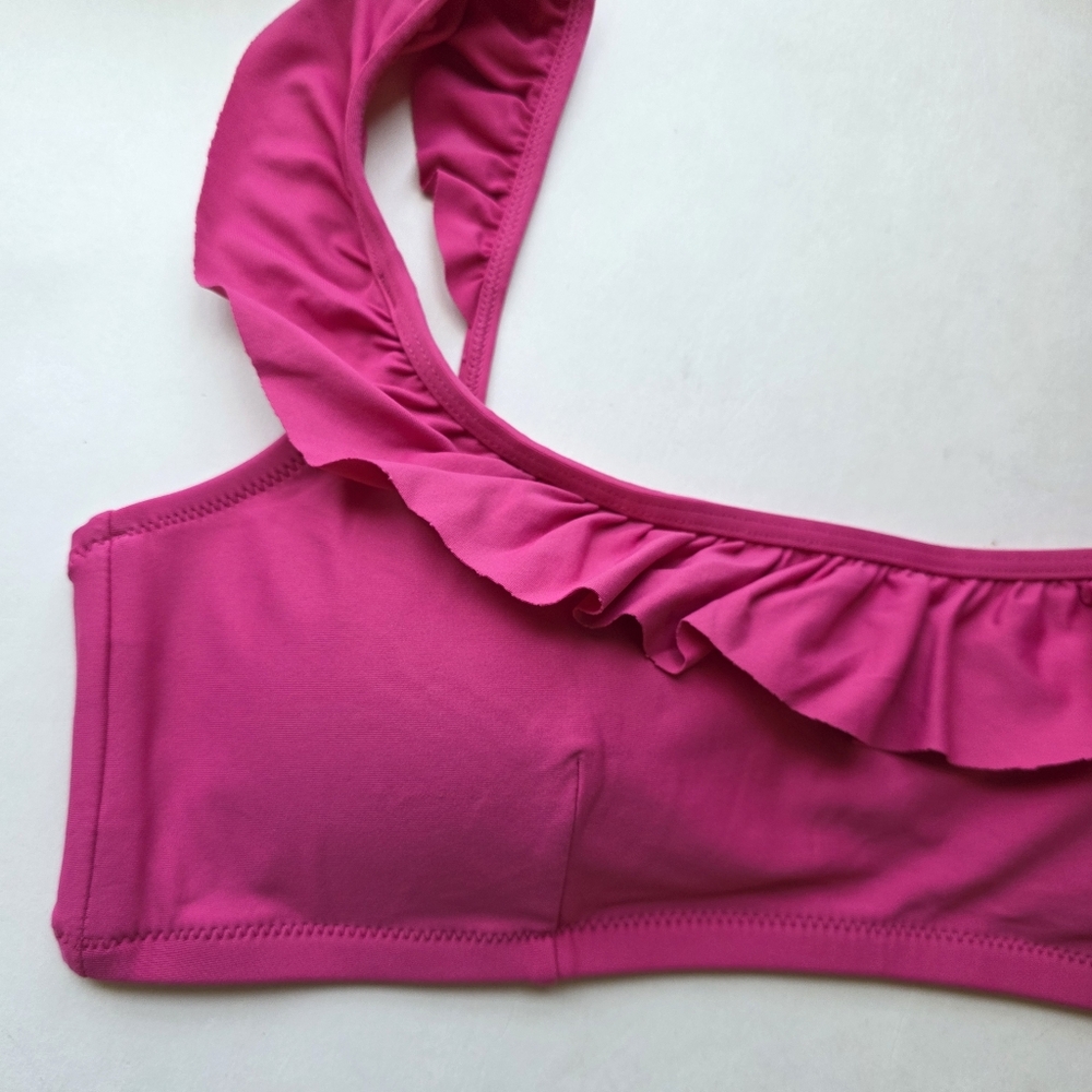 J. Crew Ruffled Swim Top Pink Medium - Picture 4 of 11
